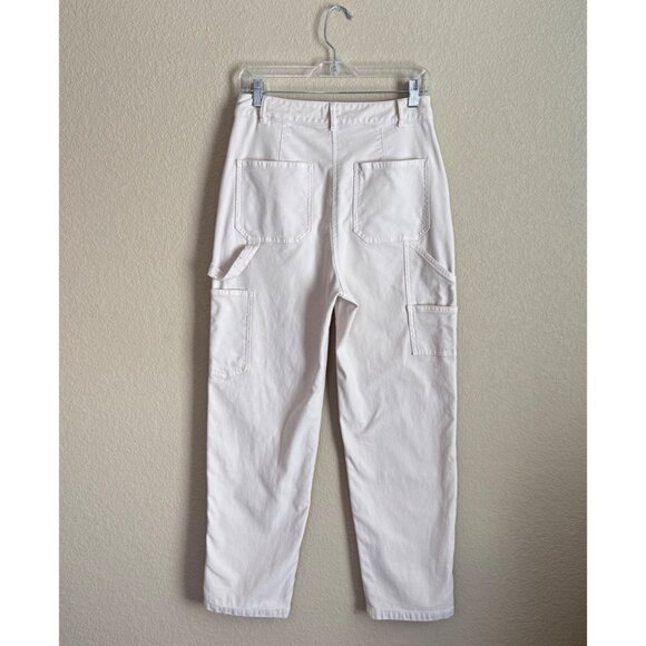Aritzia Wilfred Free Brennan Pant High Waisted Utility Cargo Cream Gd Birch - Picture 11 of 14
